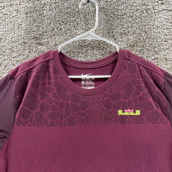Labron James Shirt Mens Extra Large Purple Nike Elephant Print Dri Fit Athletic - Picture 2 of 12